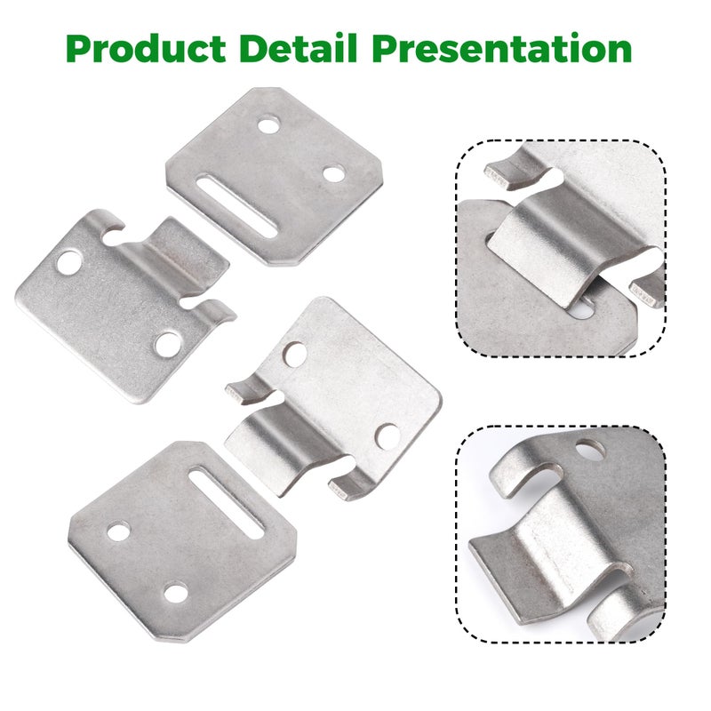 10L0L Club Car DS Seat Hinge Set for 1979-Up Golf Carts Seat Cushion Buckle Plate OEM 1011652 1012412 - Male + Female - Image 3
